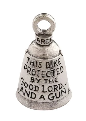 This Bike Protected by the Good Lord and a Gun